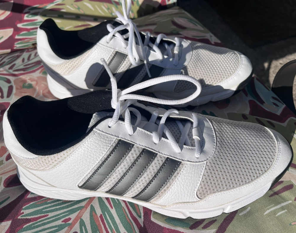 Adidas Tech Response 2.0 Men's Golf Shoes Size 11.5 White Gray Spiked Cleats